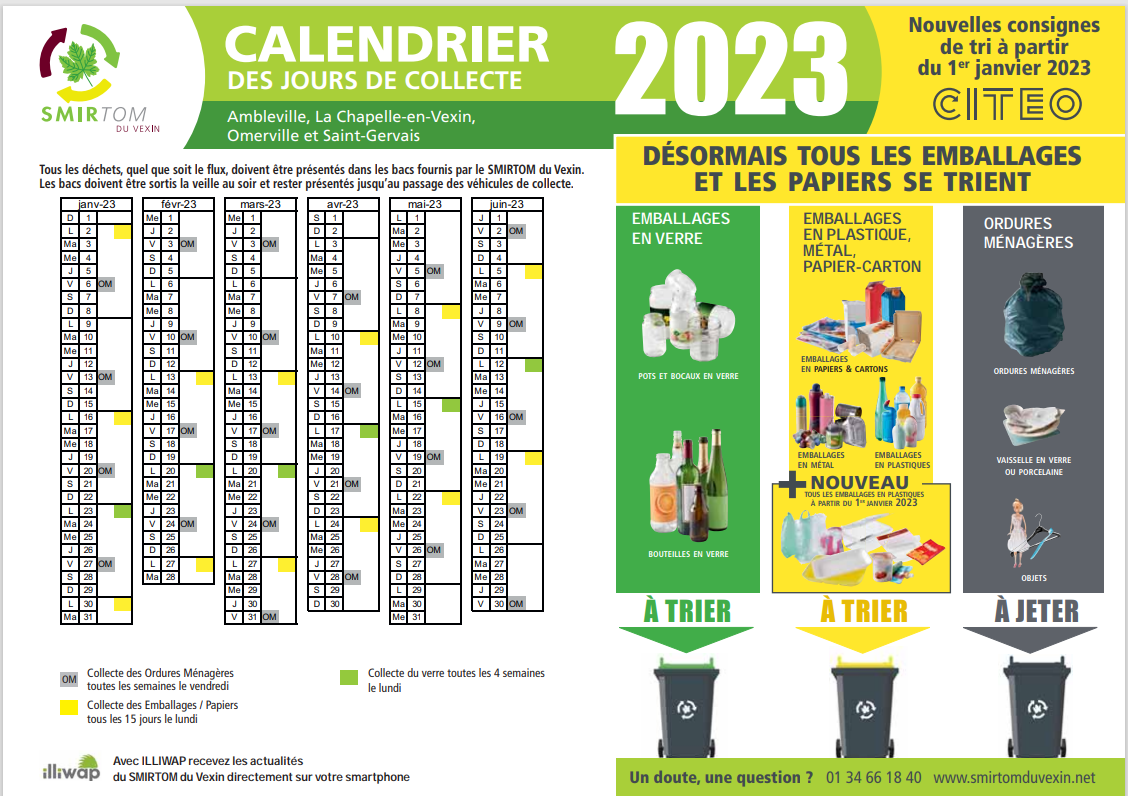 Calendrier Collecte 2023